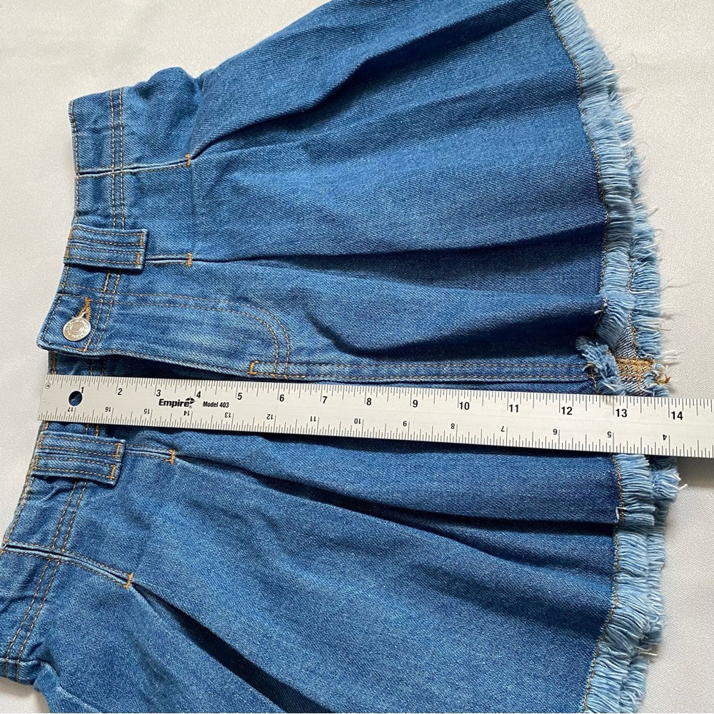 Forever 21 Blue Jean Denim Pleated Miniskirt Small NWT Summer Spring Coquette - Picture 7 of 8